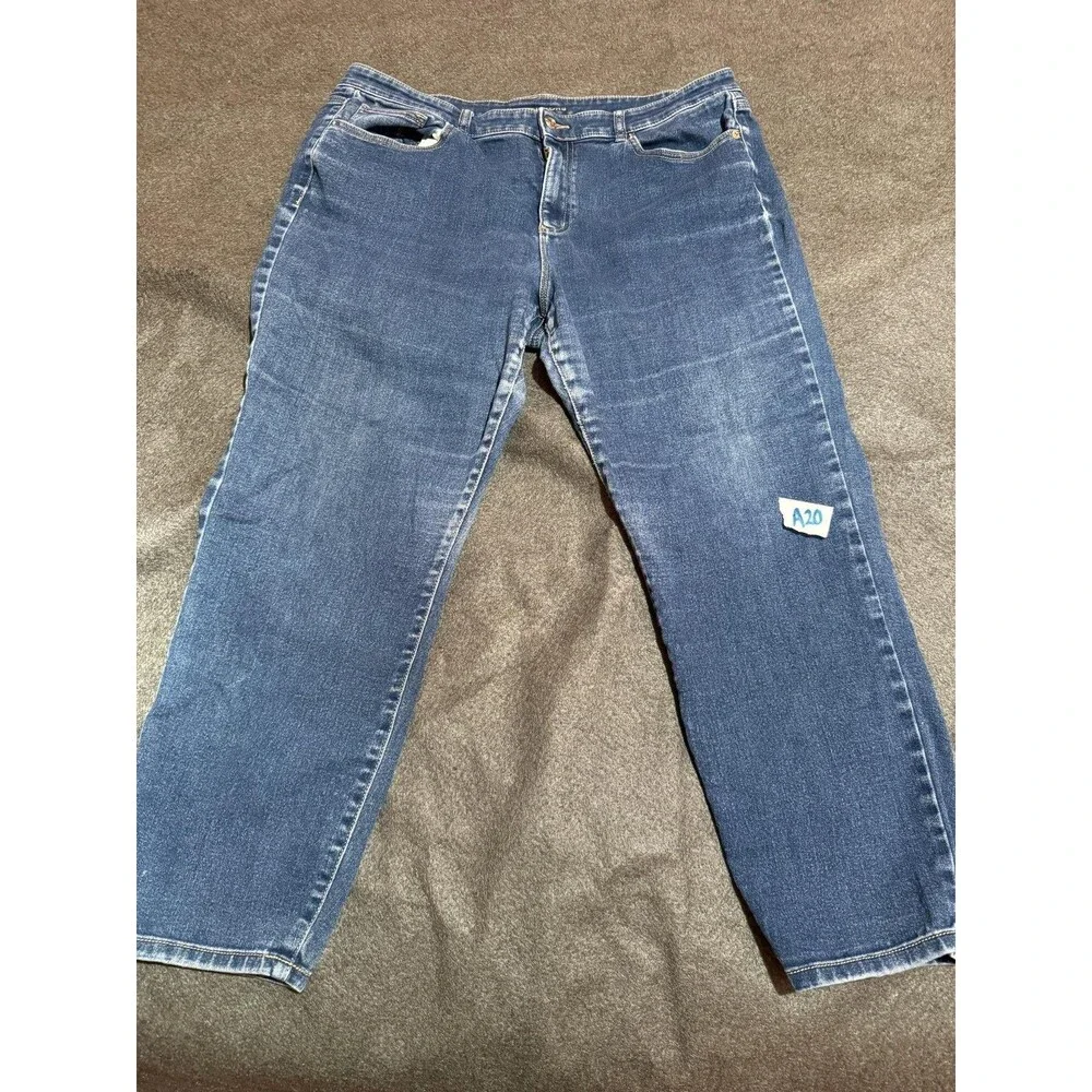Michael Kors Selma Skinny Jeans Womens 16 Blue Med Wash Slim Stretch Denim Logo